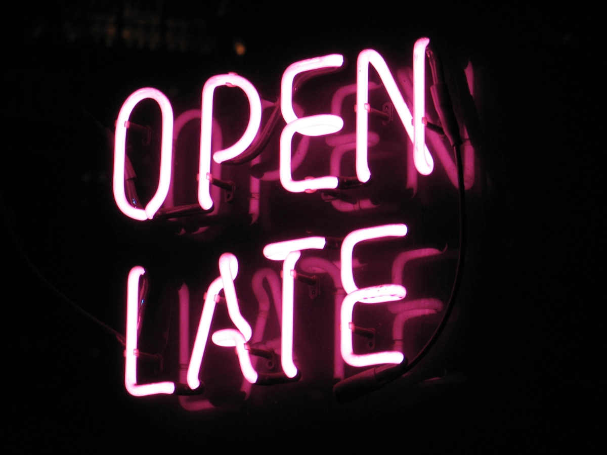 Open Late Neon Sign 1200X900